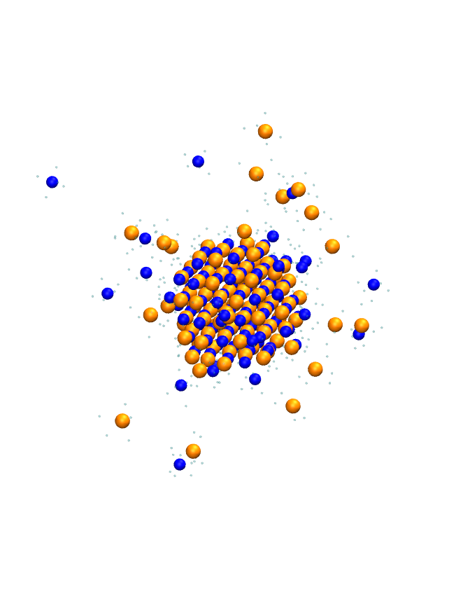 NaCl cluster at 0.5 ns
